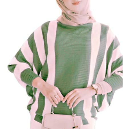 BLOUSE BATWING POLET | SWEATER MODEL KELELAWAR