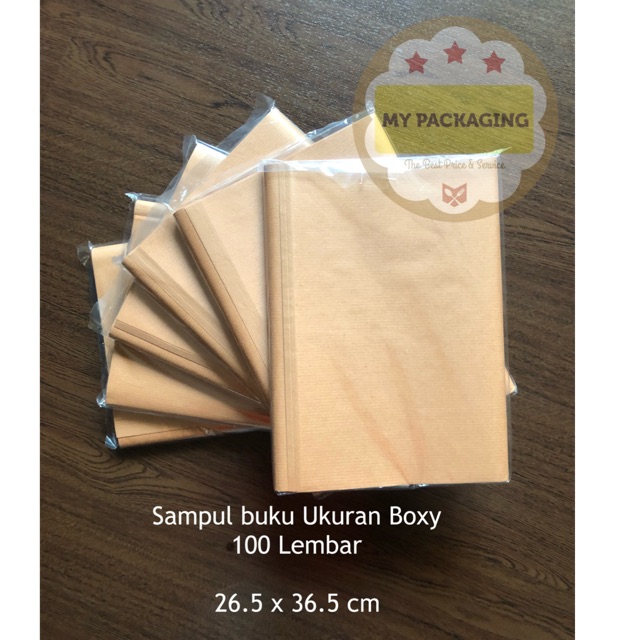 Sampul buku Kertas coklat / Sampul Kraf Boxy - Quarto