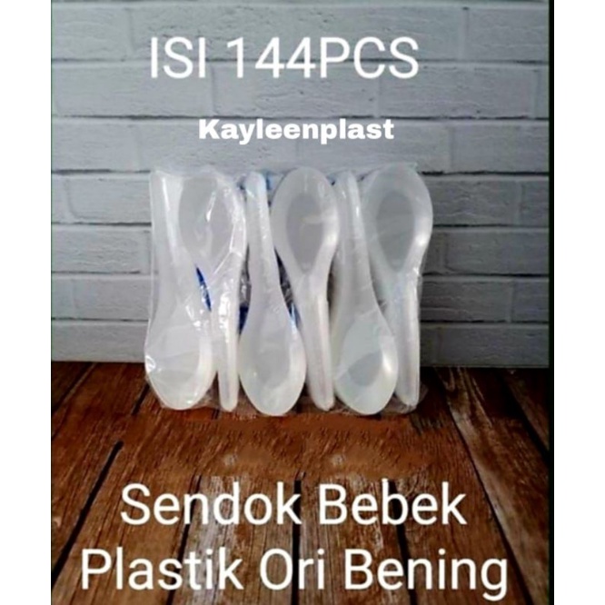 Sendok Plastik Bebek Bening 1pack 144 pcs