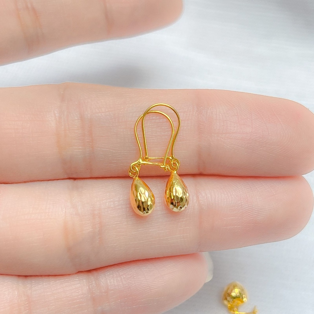 Anting anak dan dewasa emas asli model timun dewasa anak kadar 700 70% 16k 22