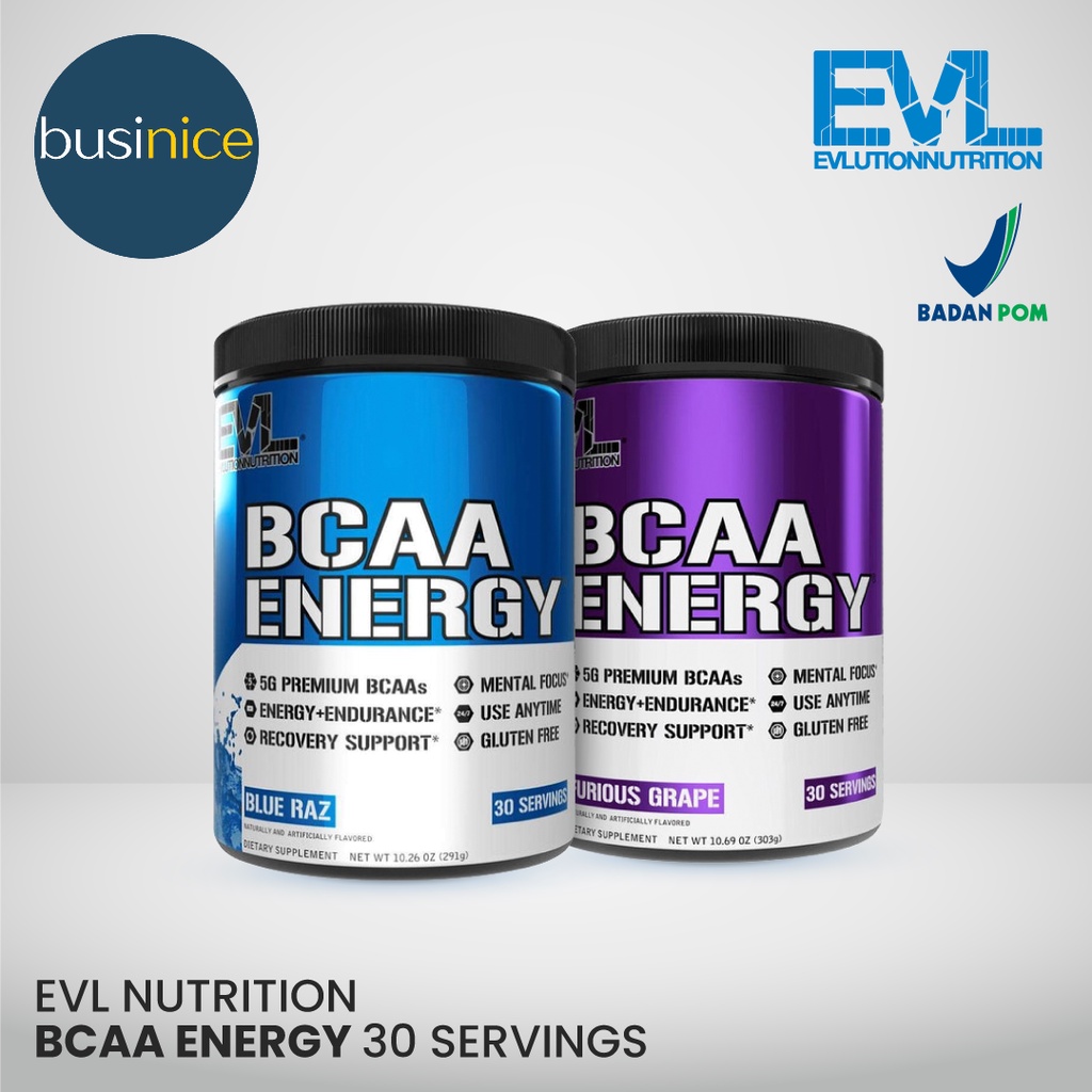 EVL BCAA Energy 30 Serving BCAA Powder BPOM