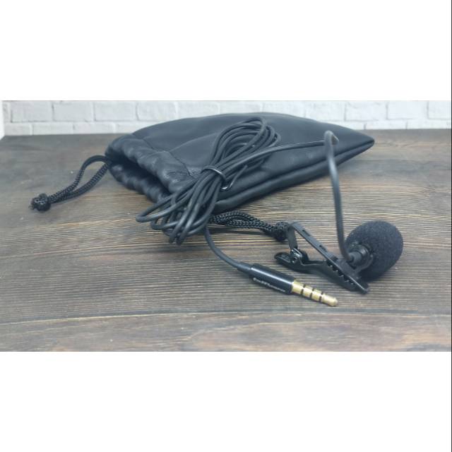 Mic HP Clip On Deluxe Lavalier Microphone Handphone Mikrofon Eksternal Klip rekaman lgsg ke hp