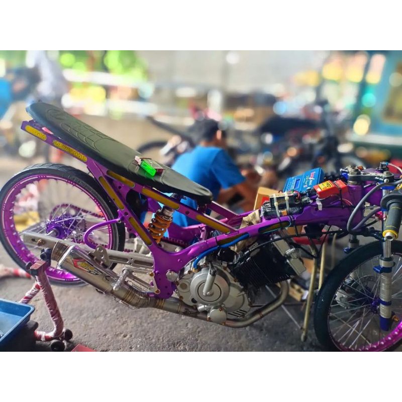 KNALPOT Bor Up CREAMPIE Fu 200cc ex lurus & ex samping balap