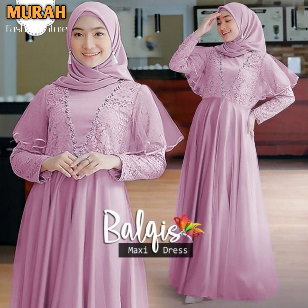 Busana Muslim Gamis Murah Gaun Pesta Muslimah Baju Pesta Wanita Kondangan Mewah Kekinian 2020 2021