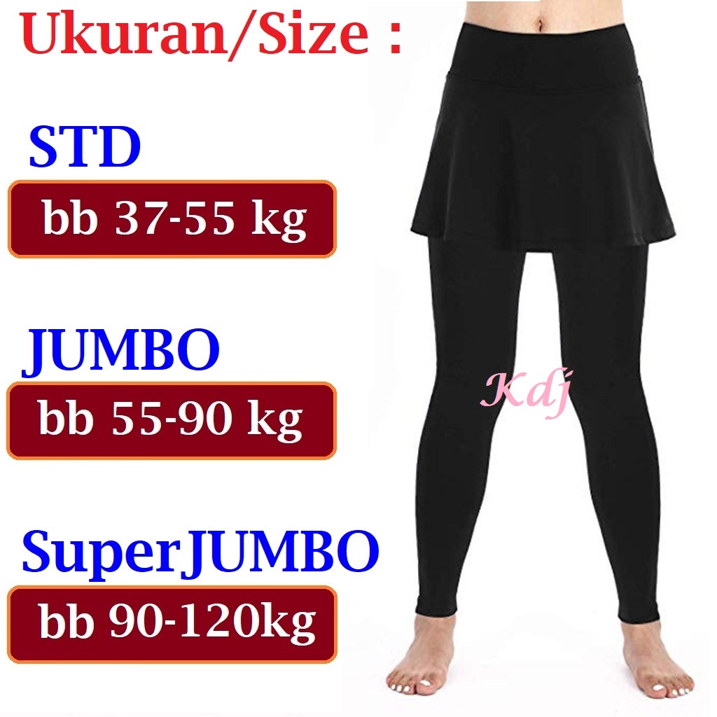 Celana Legging Rok Olahraga Wanita Senam Lari Zumba Bersepeda Ukuran STD dan JUMBO Rok Leging Lejing Sport Olah Raga Tennis Rocella Rocela Wanita aerobic gym