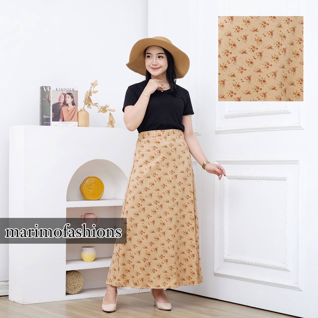 FLORAL SKIRT / KOREAN STYLE /MIDI SKIRT/ SKIRT A LINE