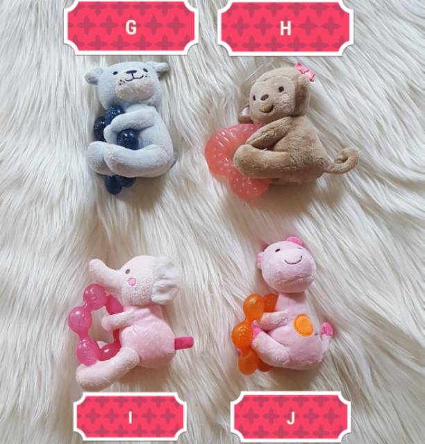 Gigitan Boneka Bayi Karakter / Boneka Teether Bayi