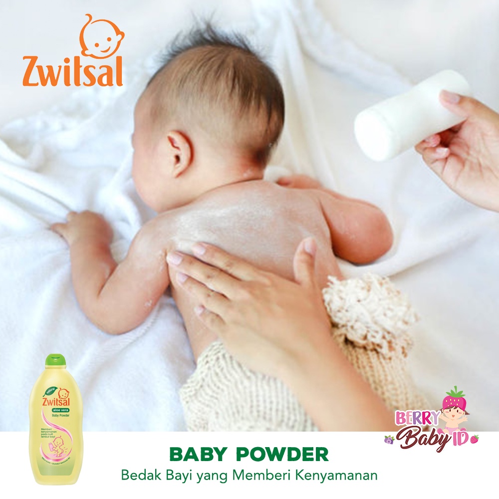 Zwitsal Natural Baby Powder Aloe Vera Bedak Tabur Bayi Aloe Vera 300gr Berry Mart