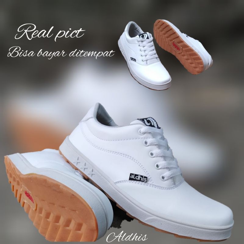 Sepatu Putih Pria Original Aldhis S20 Sneakers Cowok Keren Buat Gaya Kets Casual Terbaru 2023