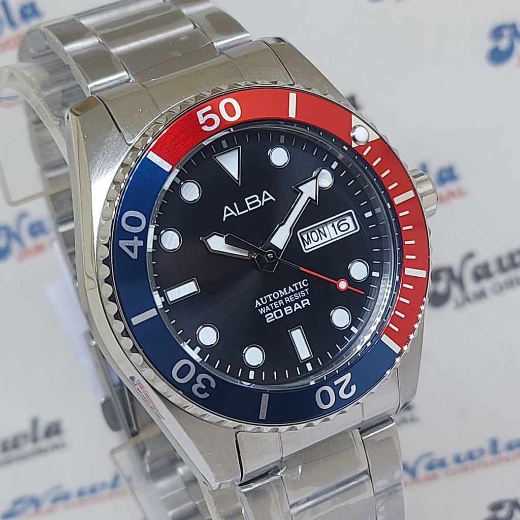 Alba Automatic AL4291X1 Pepsi Bezel - Jam Tangan Pria AL4291