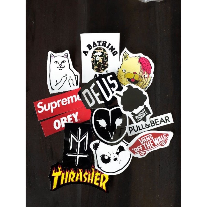 sticker pack brand distro lokal inter skin hp case laptop kulkas helm