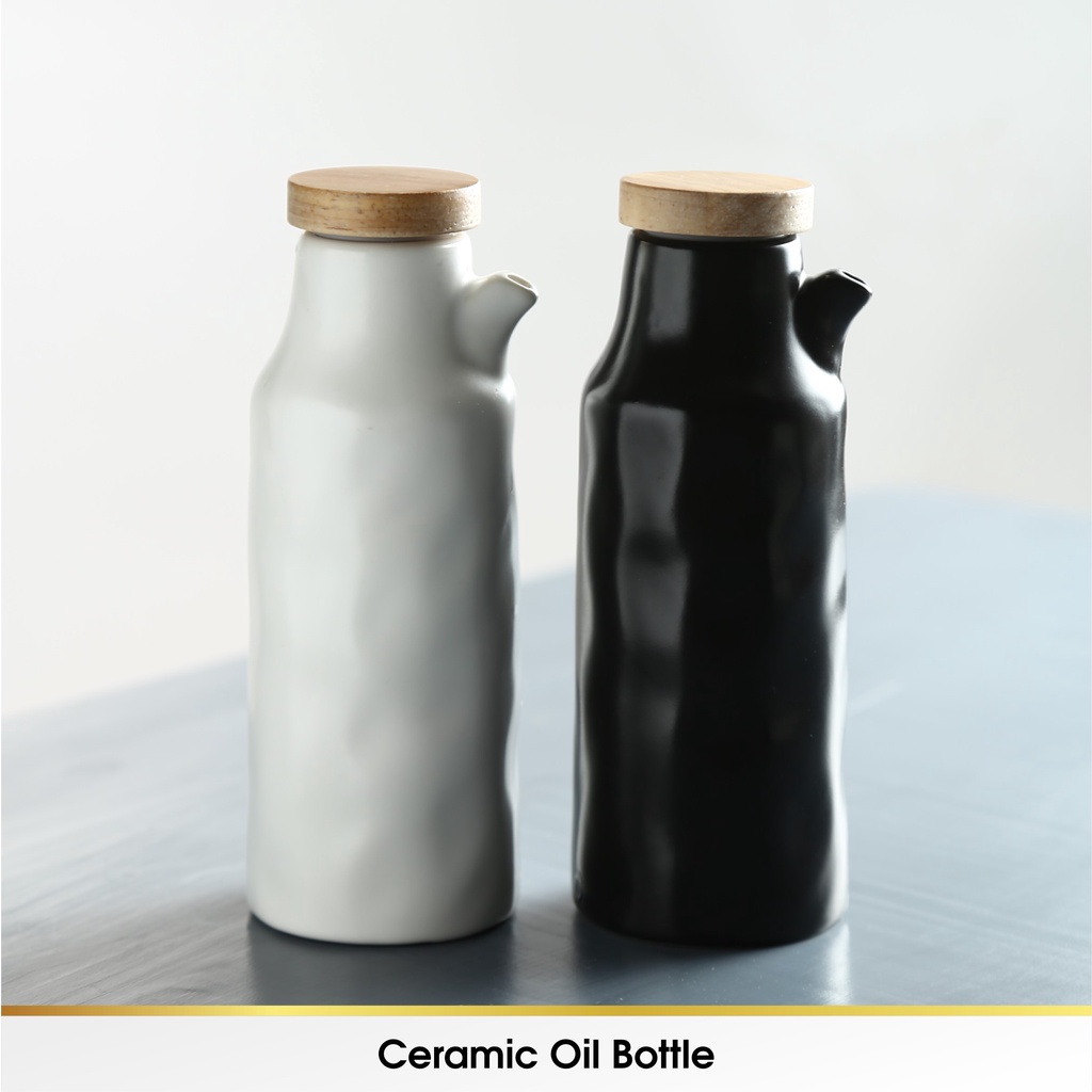 Oil Vinegar Kecap Bottle Pot Ceramic Botol Minyak Keramik Cantik Mewah Liquid Seasoning