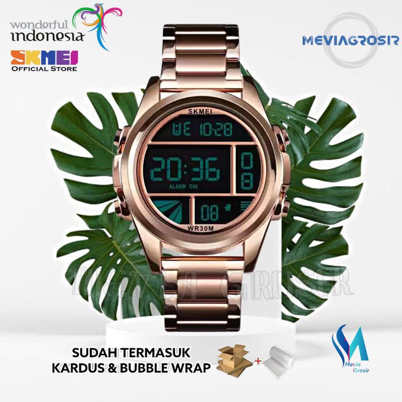 SKMEI 1448 ORIGINAL JAM TANGAN WANITA SKMEI 1448 STAINLESS JAM TANGAN PRIA SKMEI 1448 TAHAN AIR 30M 