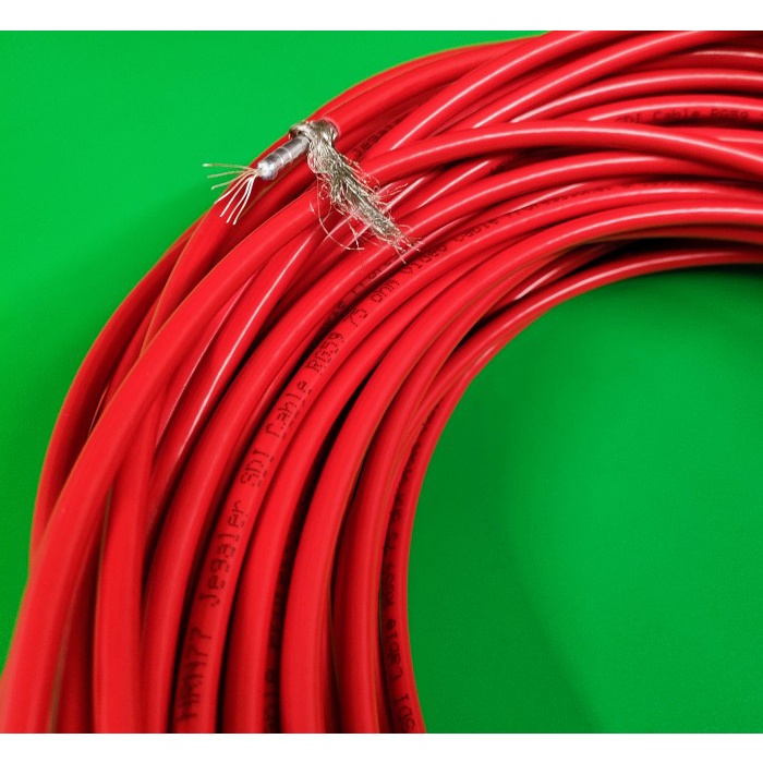 Berkualitas 50 Meter Nrn77 Full Serabut Merah Kabel Video Sdi Rg59 75 Ohm & Bnc 097