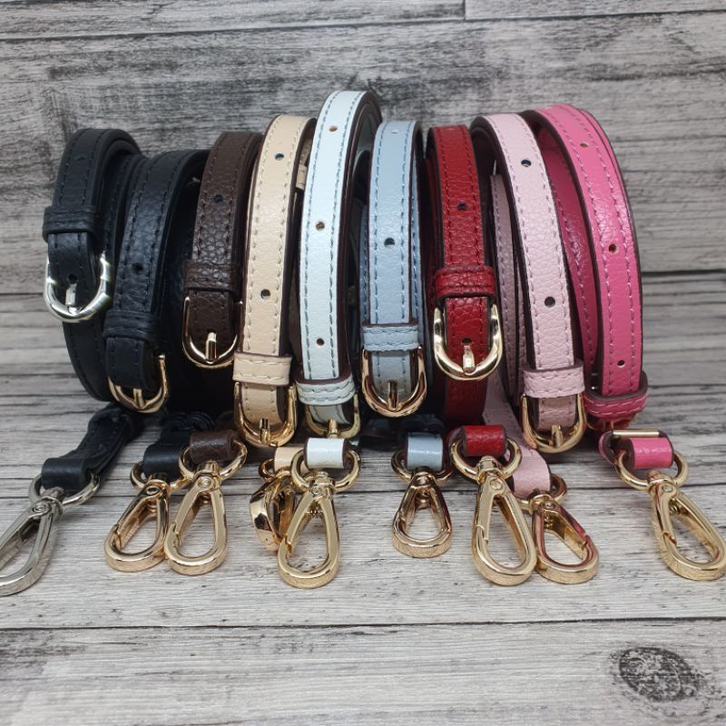 bagstrap slim 1.2 cm Leather tali tas panjang fashion strap tas andrea