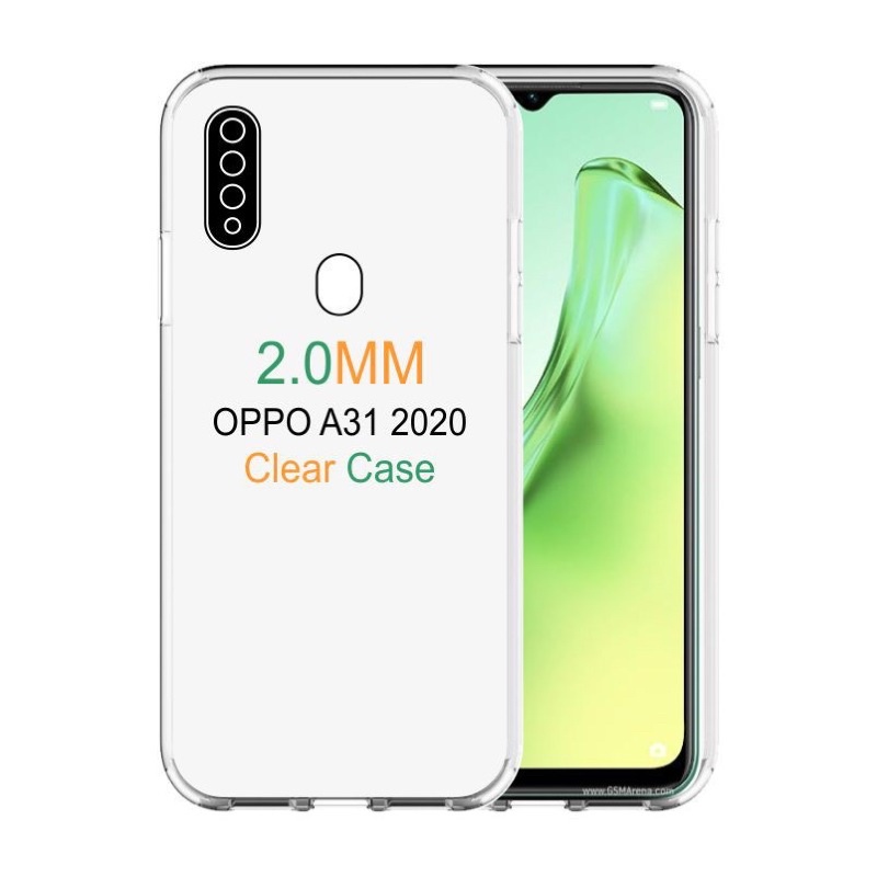 PROMO CLEAR CASE HD 2MM ORIGINAL OPPO A16 A31 2020 / OPPO A8