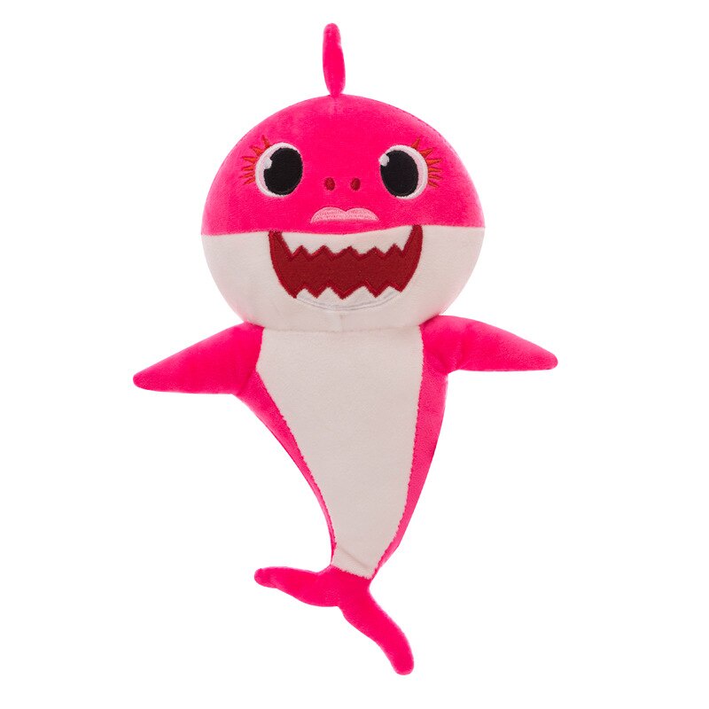 30cm Creative Children Shark English Song Music Lighting Cartoon Baby Plush Doll Music Shark Family Plush Light  Kids Toys