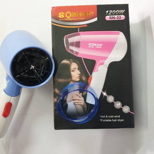 HAIRDYER SONAR SN-32 ALAT PENGGERING RAMBUT MINI HAIRDRYER  RAMBUT SALON MURAH BISA DILIPAT