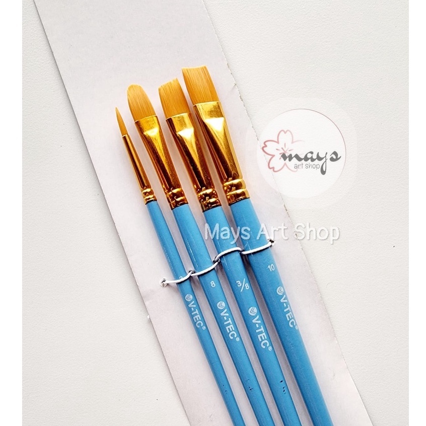 

Kuas Lukis Set Isi 4 V-Tec Brush A0270 Paint / Vtec A0270-4 Artist Painting Brush Cat Air Akrilik Acrylic Murah