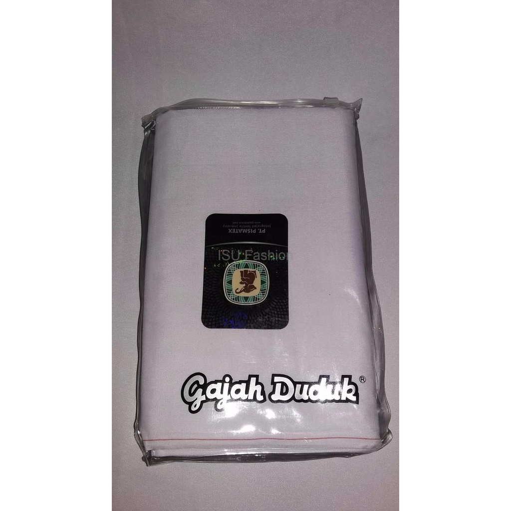 Sarung Gajah Duduk Putih Polos Perlengkapan sholat pria