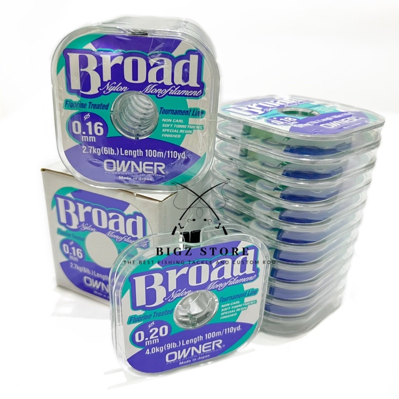 SENAR OWNER BROAD 100 METER NYLON MONOFILAMENT UKURAN 0,16 0,18 0,20 0,22 0,24 0,26 0,28 0,30 MM COC