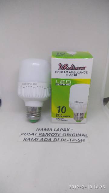 LAMPU COOL WHITE ROLINSON 10W 10 WATT