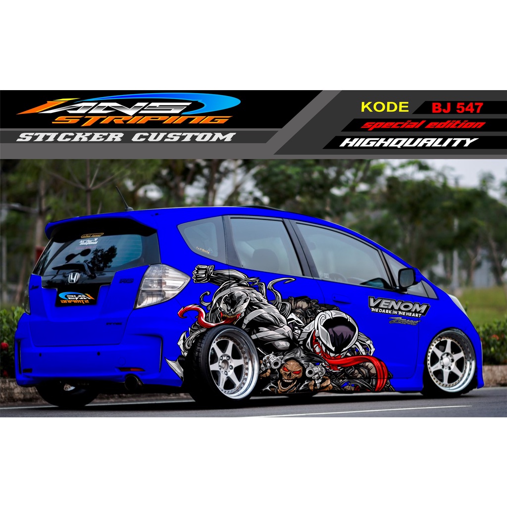 DECAL STIKER MOBIL JAZZ SIGRA BRIO YARIS SEDAN / STICKER SAMPING MOBIL / STICKER VARIASI MOBIL