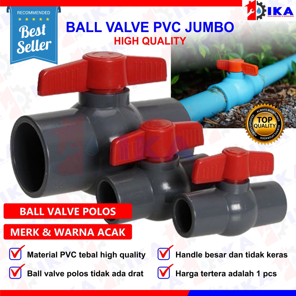 ball valve stop kran pengatur aliran air ukuran 11/2 dan 11/4  lafuma 100% Original / on off bola plastik tebal kuat anti bocor valve ball balvalve