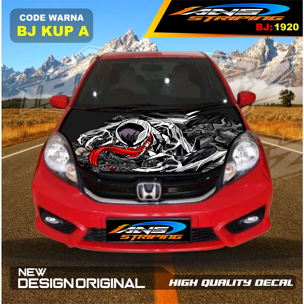 STICKER KAP MOBIL BRIO AVANZA XENIA TERIOS / STIKER CUP DEPAN MOBIL  HONDA JAZZ DLL / STIKER MOBIL