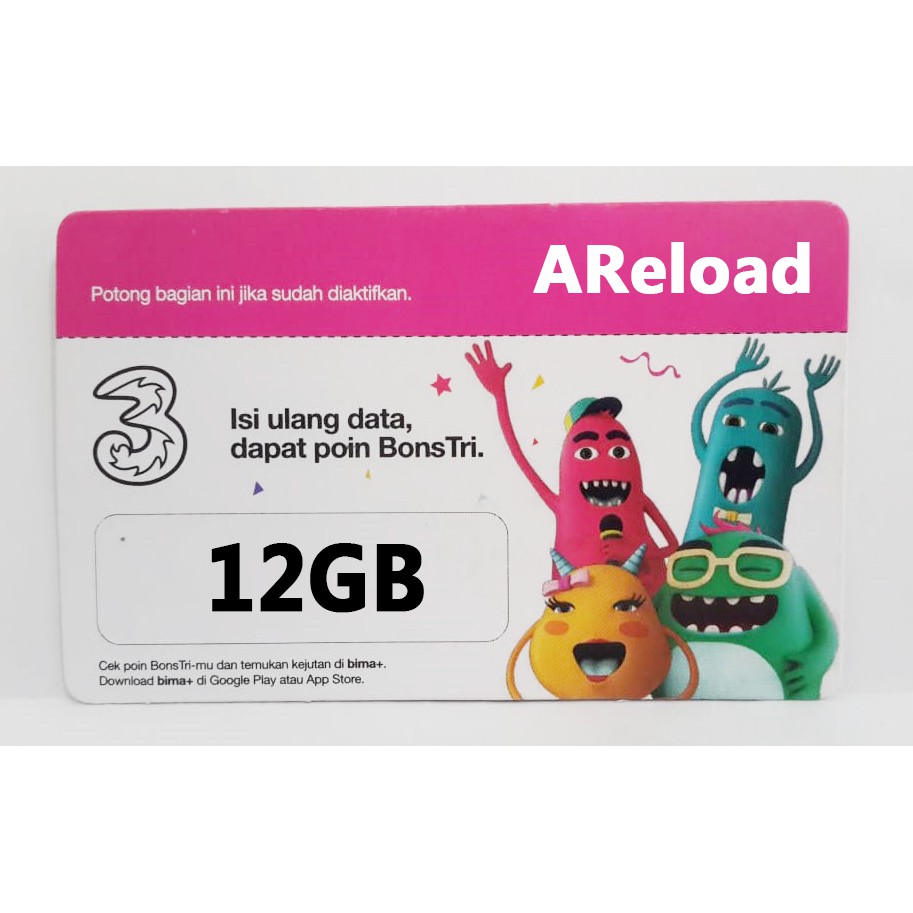 VOUCHER TRI 12GB (Voucher tri Happy 12GB)