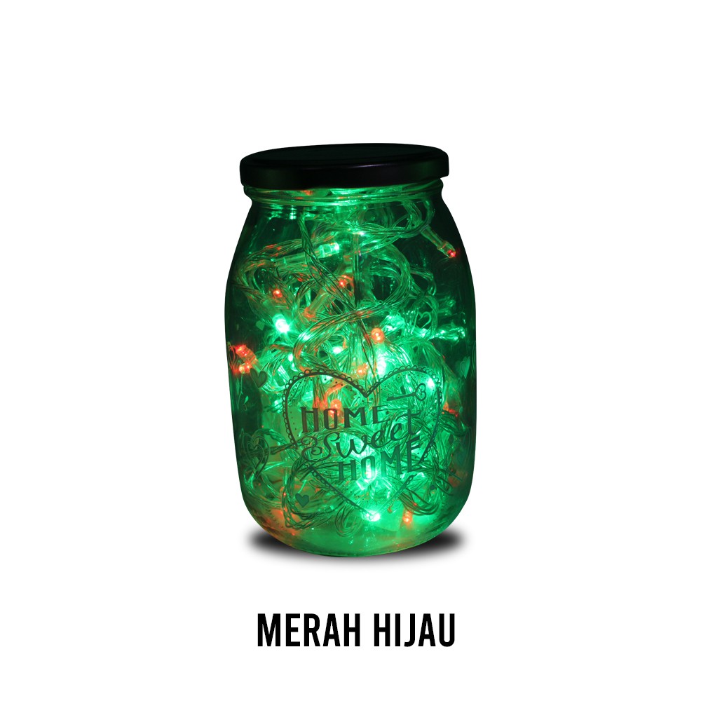 FygaleryMedan Lampu Tumblr Xeron 10 Meter Packing BOX Lampu Natal Lampu Led Lampu Hias Dekorasi-Merah-Hijau Kotak