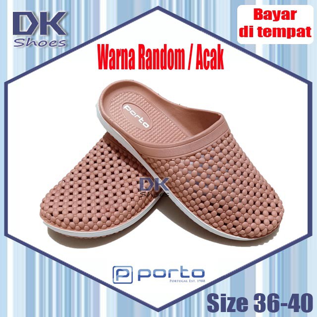 Porto 3019 36-40 Sandal Selop Karet Baim Wanita / Sandal Bakpao Wanita Warna Warni / Sandal Ibu