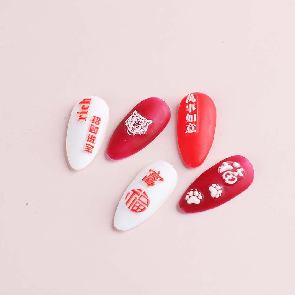 MXBEAUTY Tahun Baru Stiker Kuku DIY Tahan Lama Manicure Lucky Slider Rich Self Adhesive Wedding Nail Art