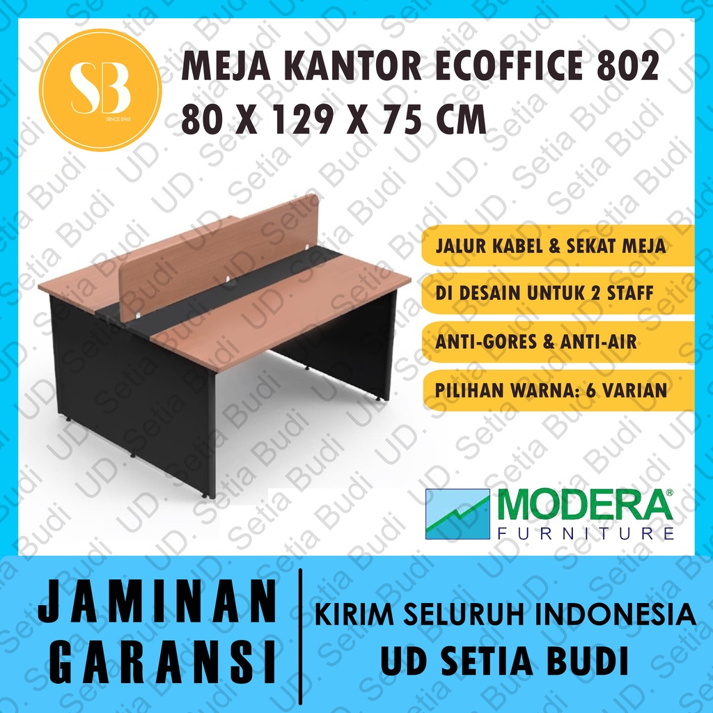 Meja Kantor / Kerja Dua Seater Ecoffice Modera MOF 802