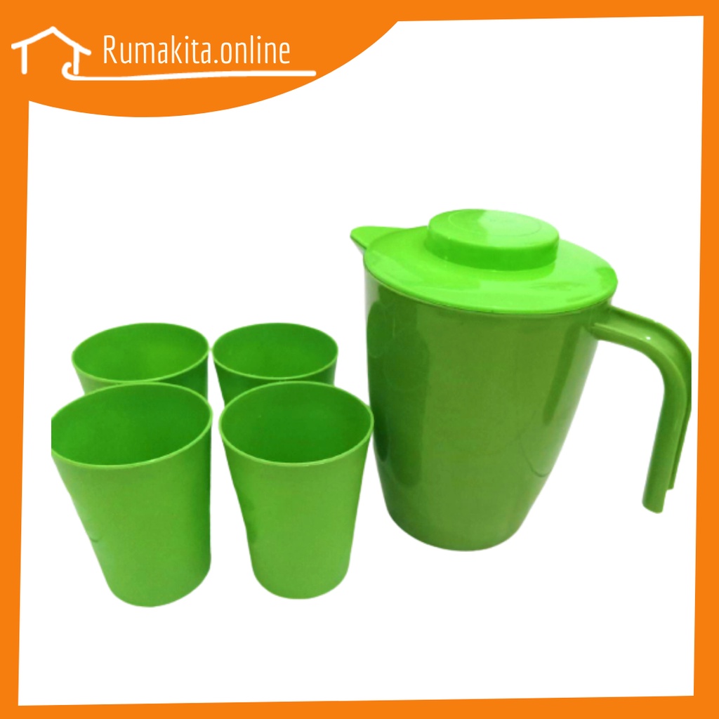 Teko Set 2868 / Teko dan  Gelas Plastik / Harga Pembelian Grosir