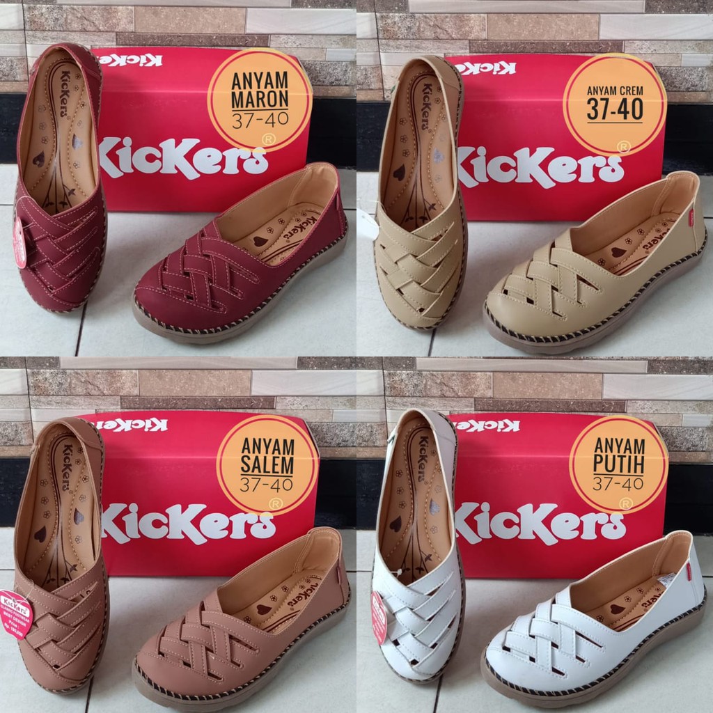 LF COLLECTION SEPATU FLAT ANYAM AY6 WANITA CICKERS BISA BAYAR DITEMPAT