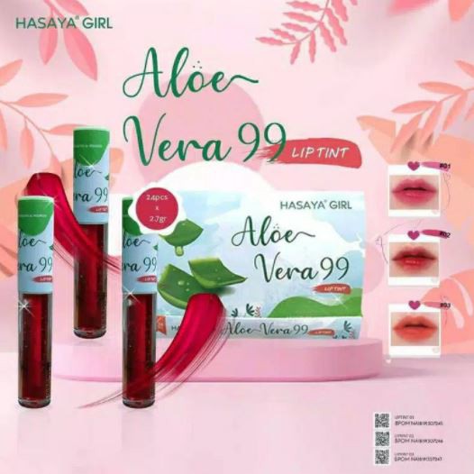 [TERLARIS] [BPOM] Liptint Hasaya Girl Aloevera / Liptin Hasaya /  Lip Tint Aloevera 99 Hasaya