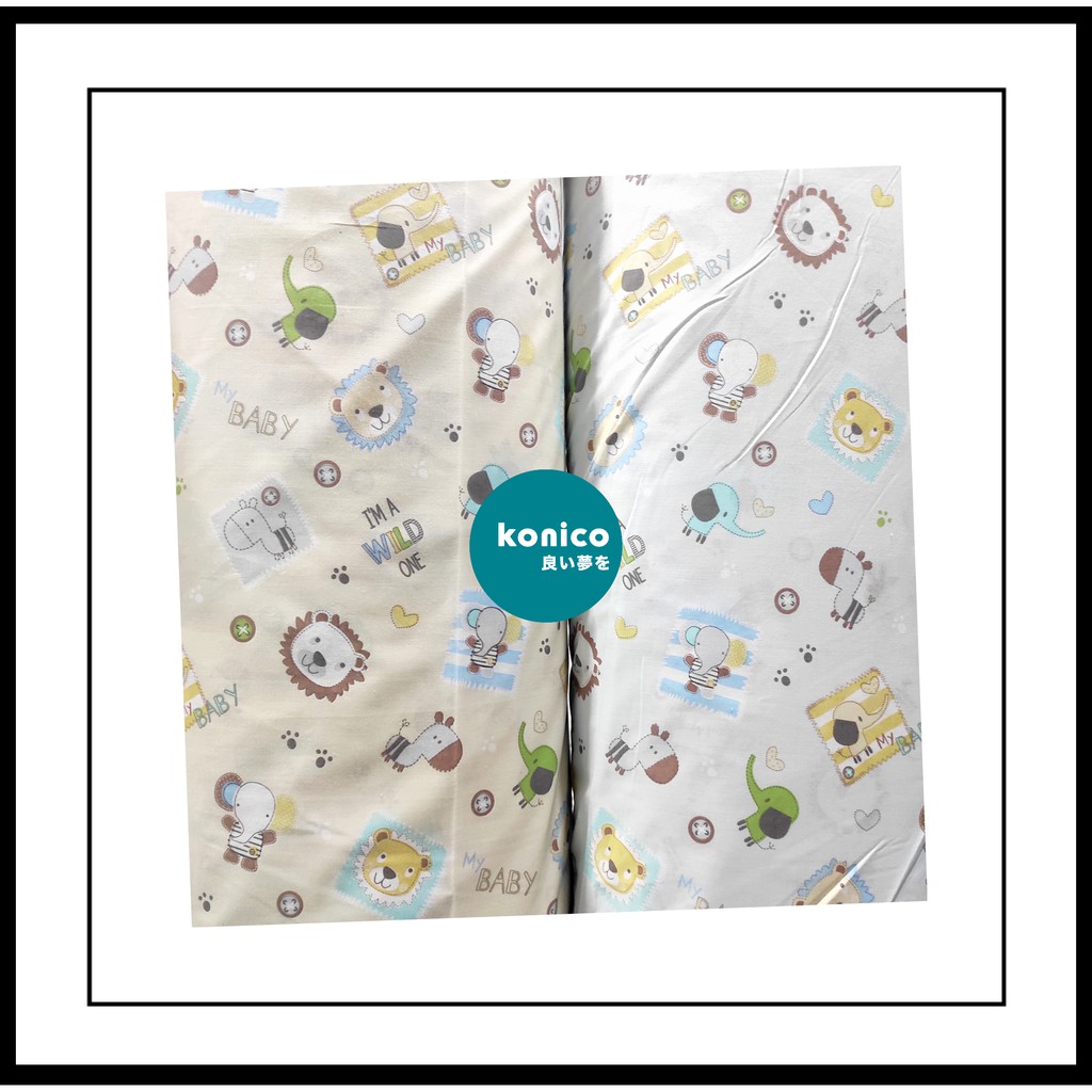 KONICO kain Katun sprei Meteran Motif karakter anak ANIMAL KID Tabur Star Esra GROW Catra