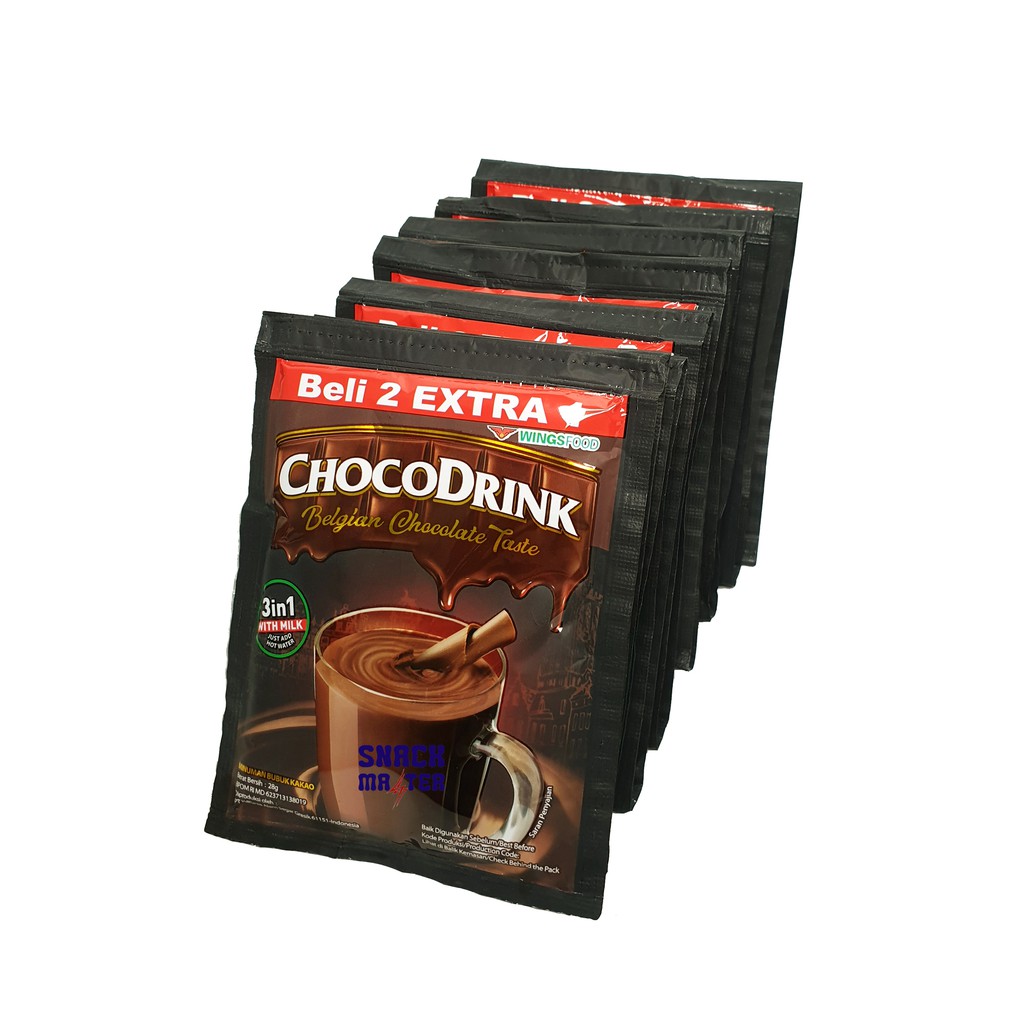 

Chocodrink Minuman Cokelat Belgian Choco Taste 3in1 Renceng- Netto 28 gr x 10 bks