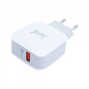 C11 | CHARGER USB JETE C11 2.4A 1 PORT QC 3.0 (WHITE / BLACK)