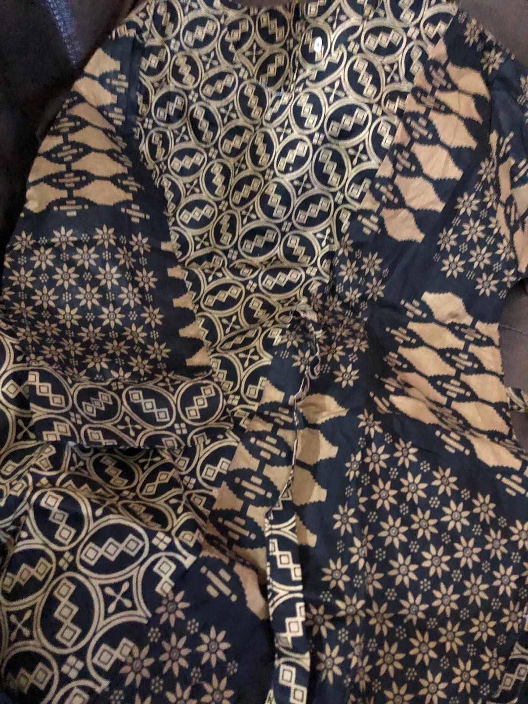 Ori Atasan Blus Batik Wanita Modern Halus Dolby Kombinasi Brokat Polos