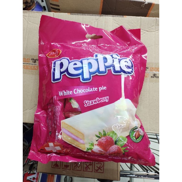 

Peppie White Choco Pie Strawberry 216gr