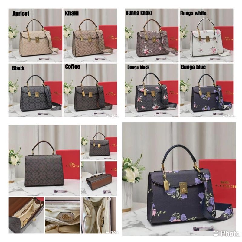 (POLOS /BUNGA) SLINGBAG COACH #5268-1 WITH BOX TAS WANITA JINJING IMPORT