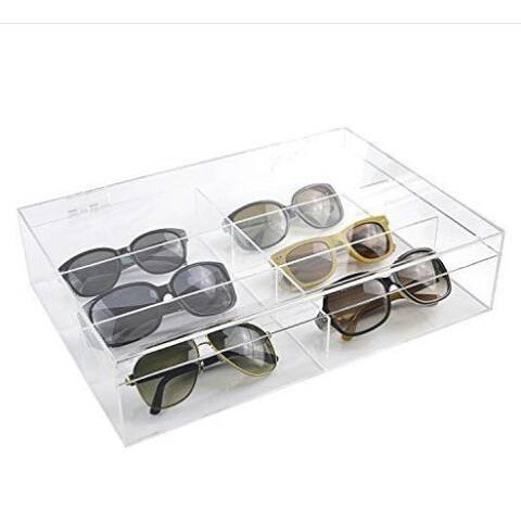 Rak Acrylic Tempat Kaca Mata / Kaca Mata Organiser / Box Kaca Mata isi 6 / Acrylic Display Kaca Mata