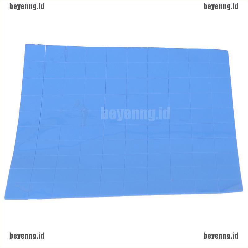 Beye 100pcs 10x10 X 1mm Pad Thermal Silikon Konduktif Pendingin Gpu Cpu