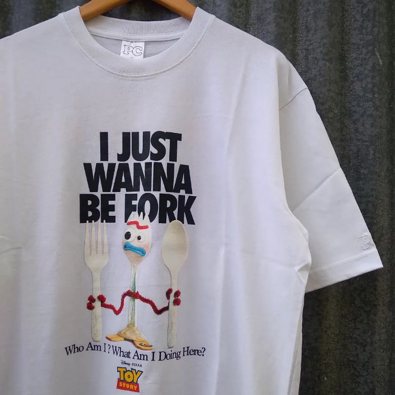 TSHIRT PUBLIC CULTURE X TOY STORY FORKY WHITE - XL