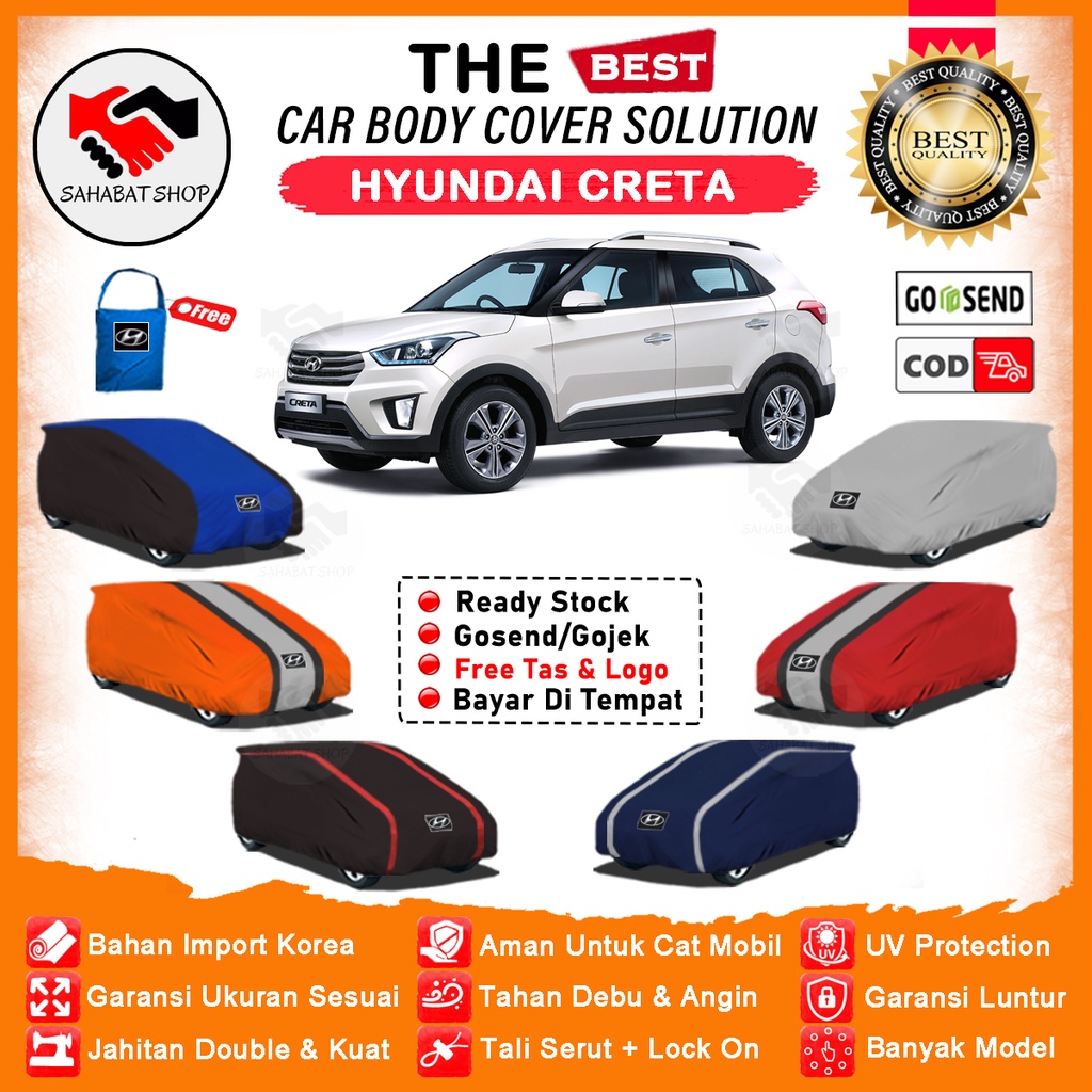 Sahabat Body Cover Mobil Creta / Sarung / Selimut Penutup Mobil Hyundai Creta Waterproof Outdoor