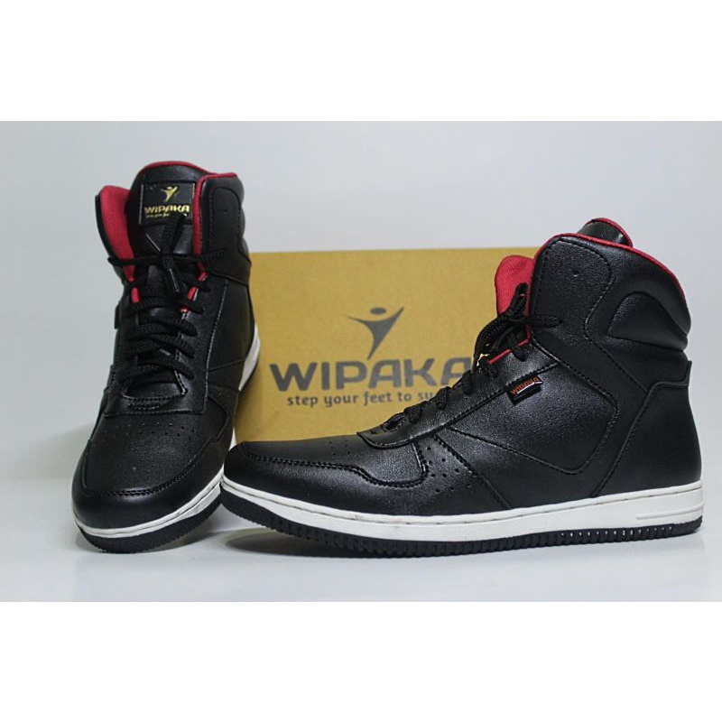 WIPAKA ANKARA BLACK Sepatu Sneakers Pria dan Wanita Ankara Red White