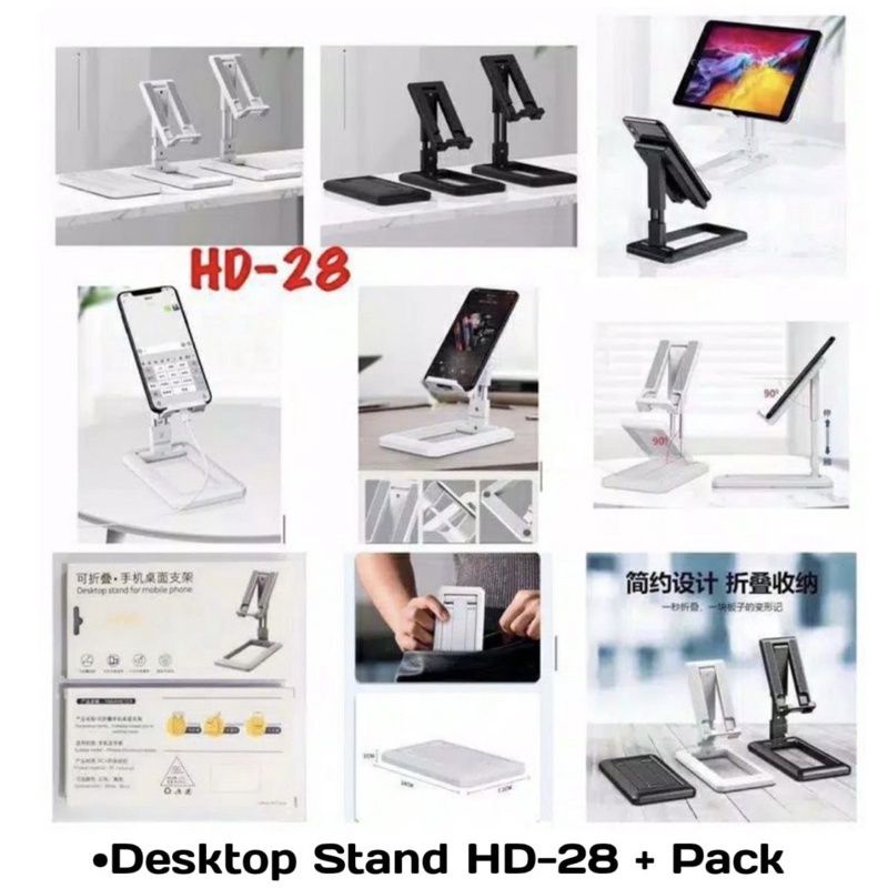 Phone Holder Folding Desktop Phone Stand Hp Universal Holder Lipat Multifungsi Serbaguna HD23 HD25 HD28 HD56