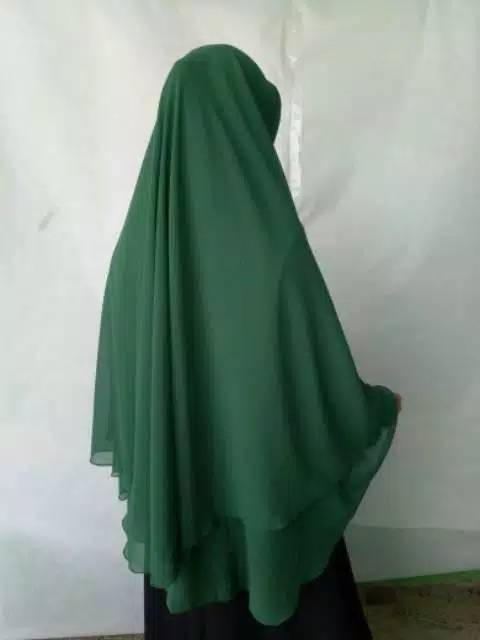 Khimar ceruty 2 layer jumbo khimar ceruty syar'i